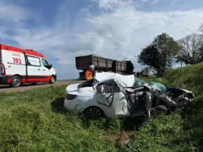 RSC-377> Colisão frontal entre Cruz Alta e Ibirubá deixa mulher ferida