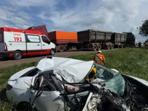 RSC-377> Colisão frontal entre Cruz Alta e Ibirubá deixa mulher ferida