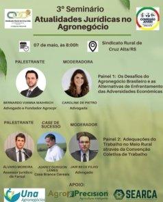 Seminário de Atualidades Jurídicas no Agronegócio acontece nesta quarta-feira