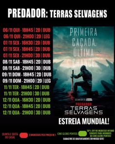 DOMINGO: Confira a programação de filmes  no Cine Globo de Cruz Alta