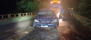 Veículo capota e é atingido por outro próximo a ponte do Pulador em Ibirubá 