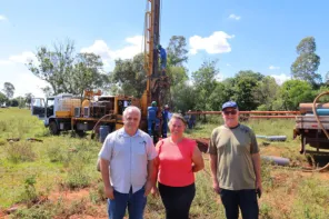 Perfuração de poço artesiano avança no interior de Cruz Alta