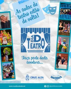 FESTIVAL EM OUTUBRO>Dia D Teatro Retorna às Escolas Municipais de Cruz Alta