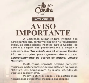 40ª Coxilha Piá terá músicas do acervo da Coxilha Nativista