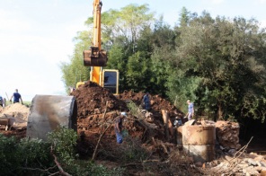 INTERIOR > Ponte no Rincão dos Mendes está sendo reconstruída