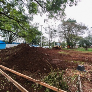 PRAÇA SANTA TEREZINHA 2> Obras seguem em ritmo intenso em Cruz Alta
