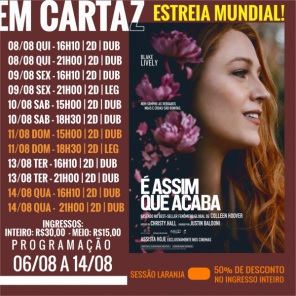 DOMINGO: Confira a programação de filmes  no Cine Globo de Cruz Alta