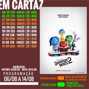 DOMINGO: Confira a programação de filmes  no Cine Globo de Cruz Alta