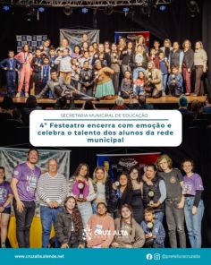 4º FESTEATRO> O talento das crianças Cruzaltenses no palco da Casa de Cultura
