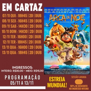 DOMINGO: Confira a programação de filmes  no Cine Globo de Cruz Alta