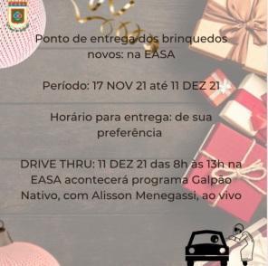 Campanha Natal Solidário da Easa tem arrecadação no próximo sábado