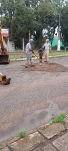 Corsan resolveu o problema no asfalto que estava cedendo na General Osório