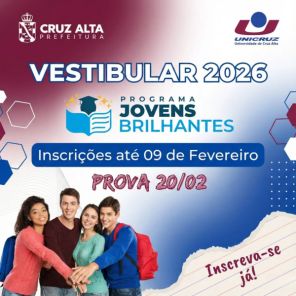 Programa Jovens Brilhantes oferece universidade gratuita a jovens