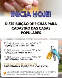 COMEÇA HOJE> Retirada de fichas para inscrição de casas populares em Cruz Alta