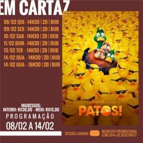 DOMINGO: Confira a programação de filmes  no Cine Globo de Cruz Alta