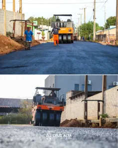 Pavimentação avança nos bairros Planalto e Progresso em Cruz Alta