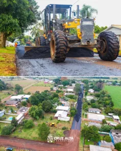 Pavimentação avança nos bairros Planalto e Progresso em Cruz Alta