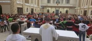 AQUECE O CORAÇÃO: Linda imagem na Catedral no último sábado em Cruz Alta