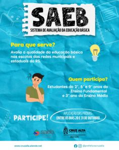 Escolas de Cruz Alta intensificam mobilização para as provas do SAEB 2025