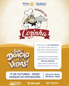 Rotary Club Cruz Alta promove Homens na Cozinha no próximo sábado