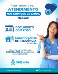 Prefeitura convoca cidadãos para atualização de CEP no cadastro da saúde