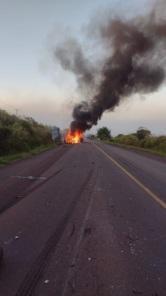Identificada a vítima que morreu carbonizada em acidente na BR-158