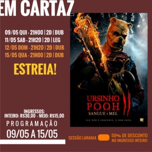 DOMINGO: Confira a programação de filmes  no Cine Globo de Cruz Alta