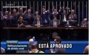 Senado aprova projeto para renegociação de dívidas rurais