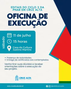 Contemplados da PNAB participam de oficina de orientação em Cruz Alta