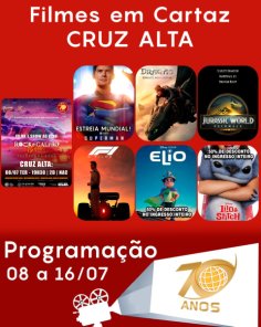 CINEMA: Confira os filmes em Cartaz neste sábado em Cruz Alta