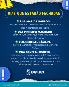 NO CENTRO> Trânsito terá bloqueios em Cruz Alta nesta sexta pelo Agrotratoraço