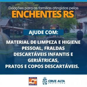 Defesa Civil segue recebendo doações em C. Alta; Confira os ítens necessários