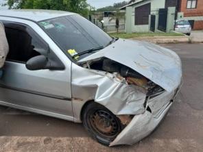 Acidente de trânsito com danos materiais na manhã da segunda em Cruz Alta