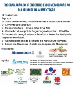 Cruz Alta realiza 1° Encontro em comemoração ao Dia Mundial da Alimentação