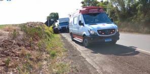 Acidente com vítima fatal na BR 285, em Bozano. Carro tem placas de Cruz Alta