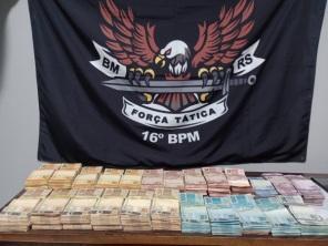 Polícia apreende mais de R$ 130 mil durante fiscalização em Cruz Alta