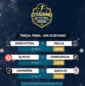 Citadino de Futsal terá rodada nesta terça-feira em Cruz Alta