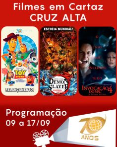 CINEMA: Confira os filmes em Cartaz neste sábado em Cruz Alta