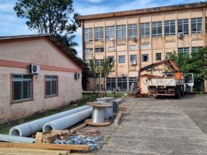 UNICRUZ> Temporal derruba transformador e suspende atividades administrativas