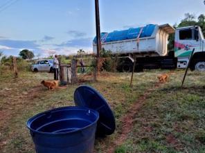 650 mil litros de água distribuídos com a estiagem se agravando em Cruz Alta
