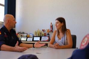 Prefeita recebe integrantes do comando do Corpo de Bombeiros