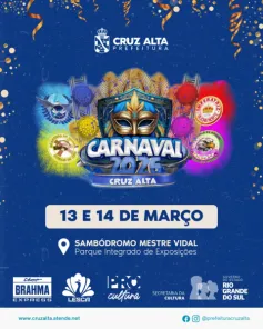 É HOJE> O Carnaval fora de época de Cruz Alta no sambódromo Mestre Vidal