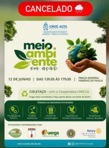 Evento Meio Ambiente em Ação é cancelado devido às condições climáticas