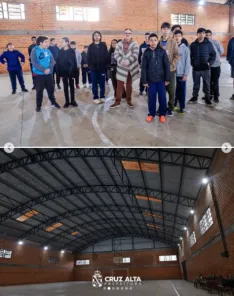 EMEF Alberto Pasqualini recebe nova iluminação no ginásio poliesportivo