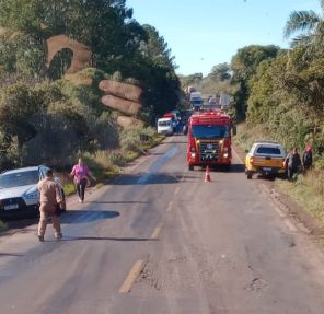 Acidente com morte bloqueia totalmente a ERS-342 entre Cruz Alta e Ijuí