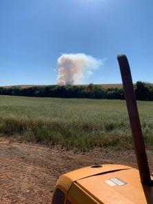 Incêndio de grandes proporções chama a atenção no final de semana em Cruz Alta