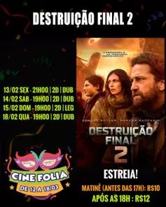 DOMINGO: Confira a programação de filmes  no Cine Globo de Cruz Alta