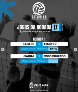 AMANHÃ> Citadino de Voleibol inicia com dois jogos no Ginásio Municipal