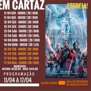 DOMINGO: Confira a programação de filmes  no Cine Globo de Cruz Alta