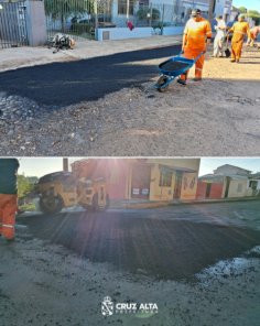 CRUZ ALTA> OperaçãoTapa-Buracos avança em ruas de maior circulação